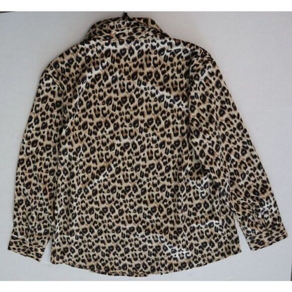 FloryDay Women’s Sz Small Leopard Print Long Sleeve Button-Up Collared Shirt - Picture 5 of 5